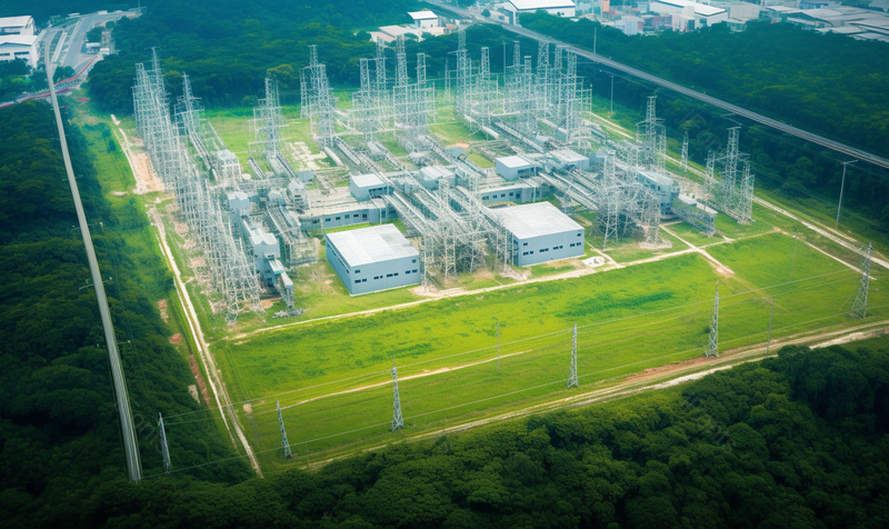 全景航拍变电站变电所电塔电力,高清,摄影图,摄影图片,图片大全,摄影图免费下载